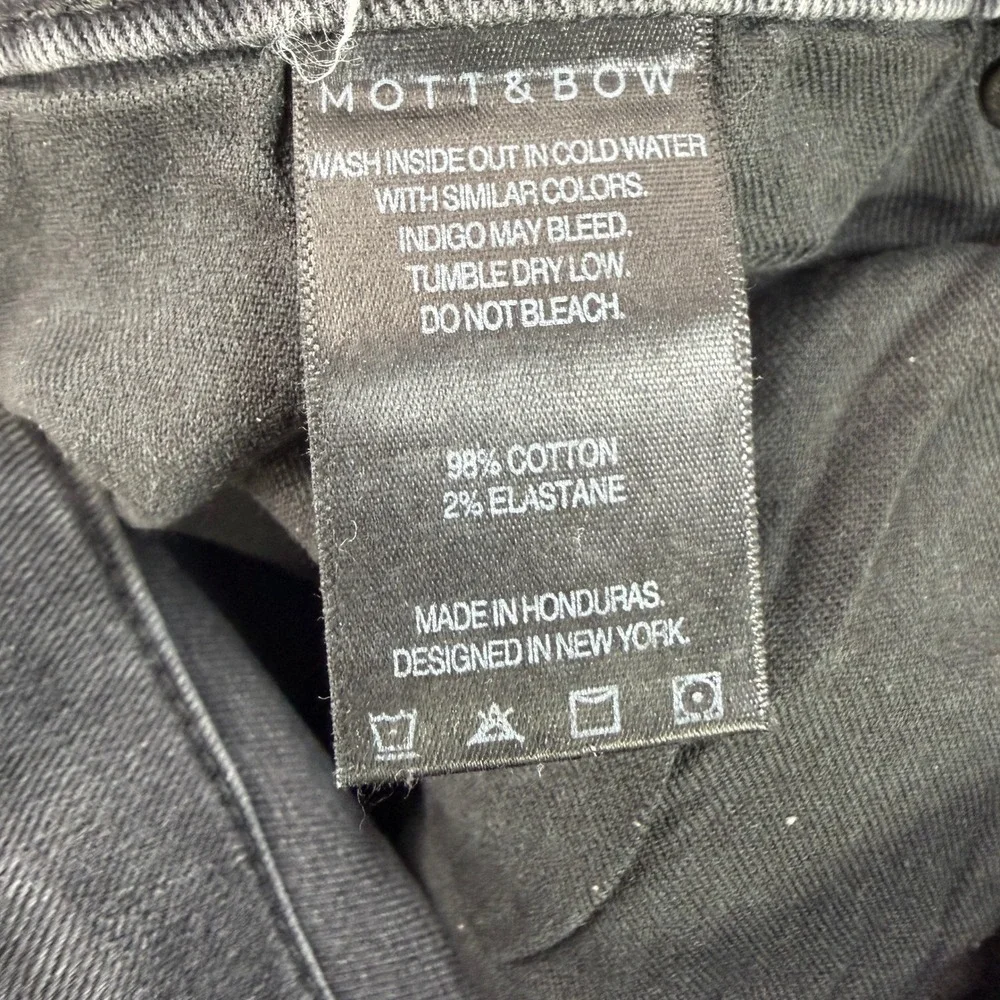 Mott & Bow Jeans Mens 36x32 Gray Straight Fit Faded Dark Wash Denim Pants